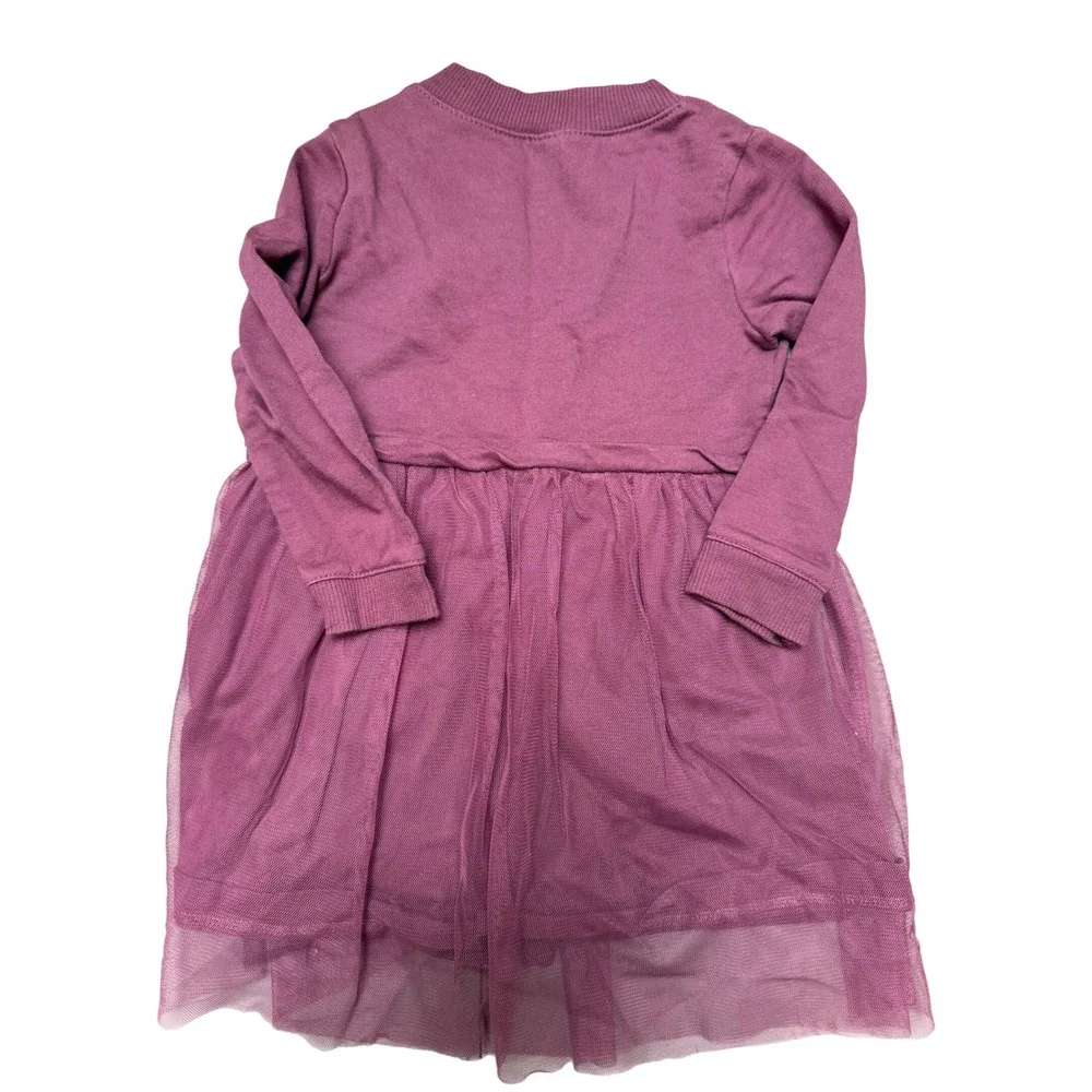 Carters‎ 18M Baby Girls Dress Outfit Set Embroidered Heart Long Sleeve Mauve